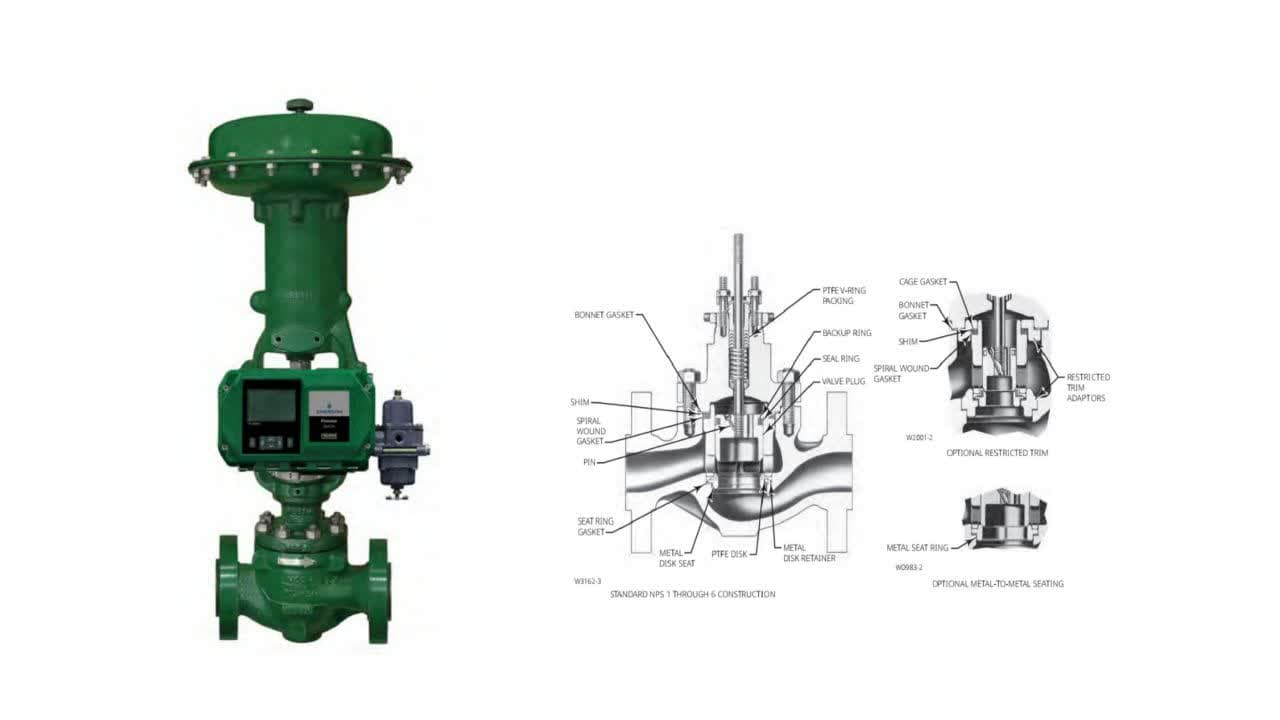 گلوب کنترل ولو فیشر مدل ET