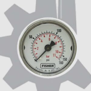گیج فشار 2.7 سانت افقی فیشر 11 بار