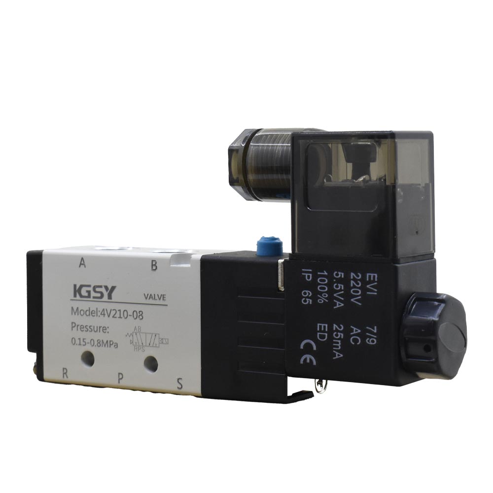 /kgsy-5-2-solenoid-valve-4v210-08 شیر برقی 5/2 KGSY مدل 4V210-08