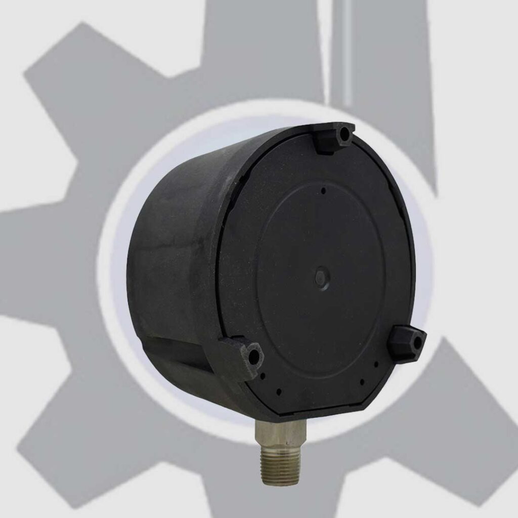 گیج فشار قاب مشکی swagelok رنج 1- تا 1 بار