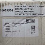 گیج فشار استیل افقی ویکا 4 بار صفحه 6 سانت مدل 232.50.063