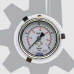 گیج فشار استیل افقی ویکا 4 بار صفحه 6 سانت مدل 232.50.063