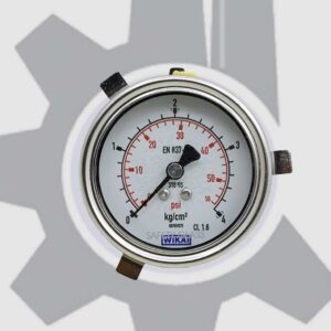 گیج فشار استیل افقی ویکا 4 بار صفحه 6 سانت مدل 232.50.063