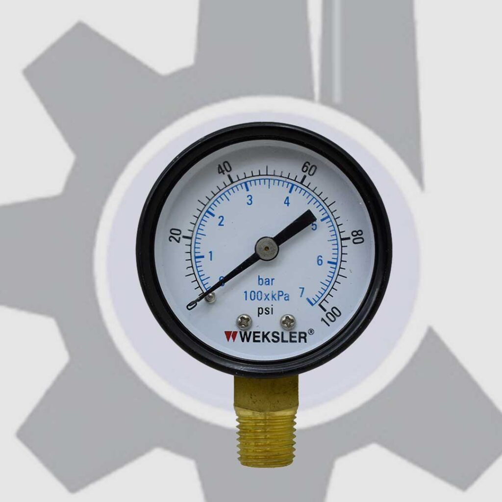 گیج فشار استیل بلک صفحه 5 سانت 100PSI