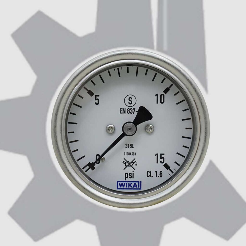 گیج فشار اکسیژن استیل رنج 15 پی اس آی مدل 232.35.063