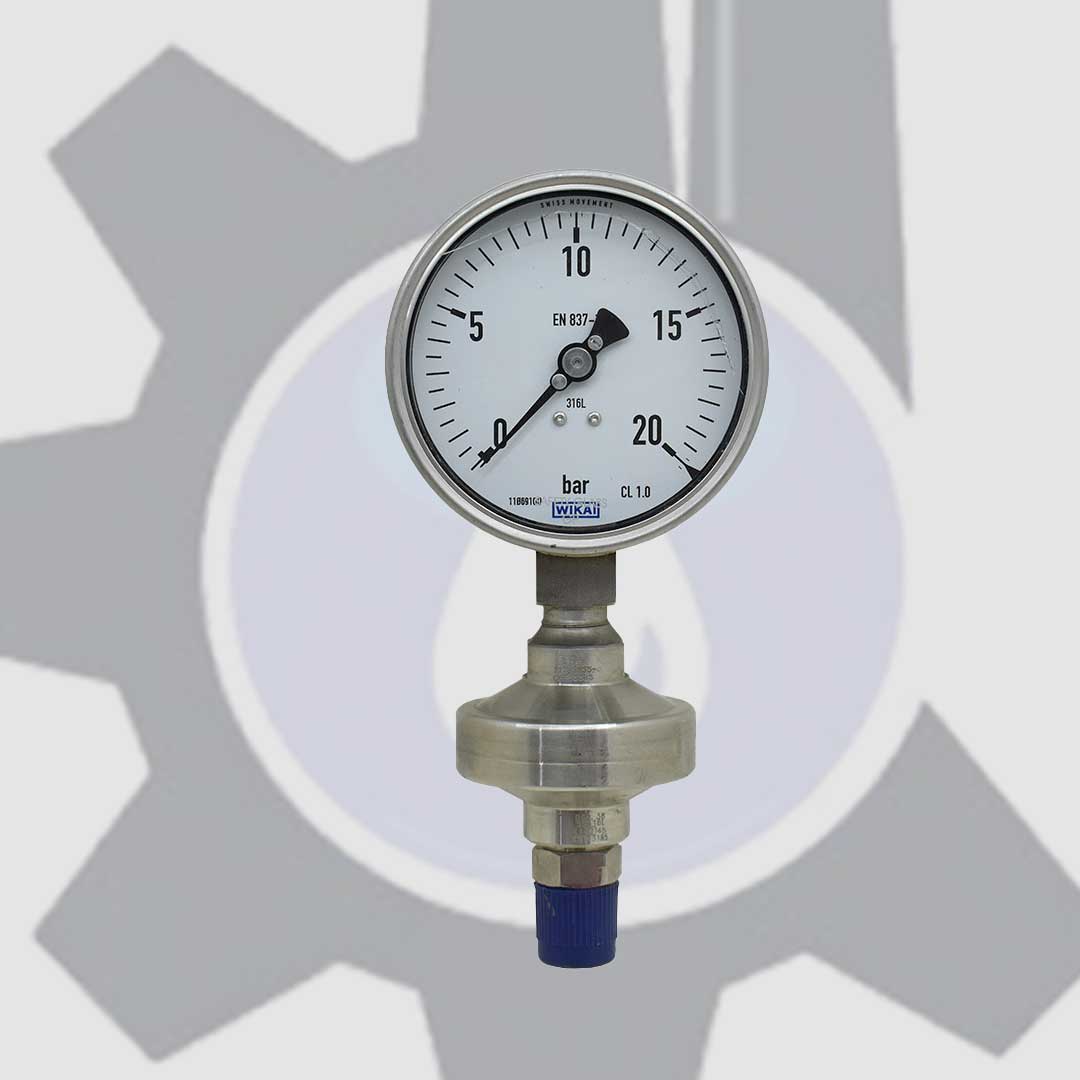 گیج فشار دیافراگمی ویکا صفحه 10 سانت رنج 20 بار مدل DSS34M گیج فشار دیافراگمی ویکا صفحه 10 سانت رنج 20 بار مدل DSS34M