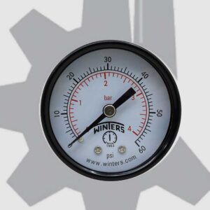 گیج فشار صفحه 5 سانت افقی 60psi