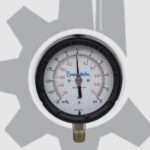 گیج فشار قاب مشکی swagelok رنج 1- تا 1 بار