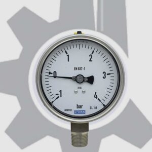 گیج وکیوم تمام استیل ویکا10سانت عمودی 1- تا 4 بار ویکا