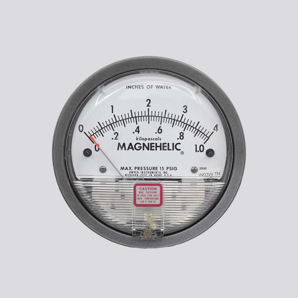 گیج اختلاف فشار دوایر 0 تا 1 کیلو پاسکال