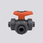 شیر توپی سه راهی جورج فیشر U-PVC سایز 1/2 اینچ - Image 2