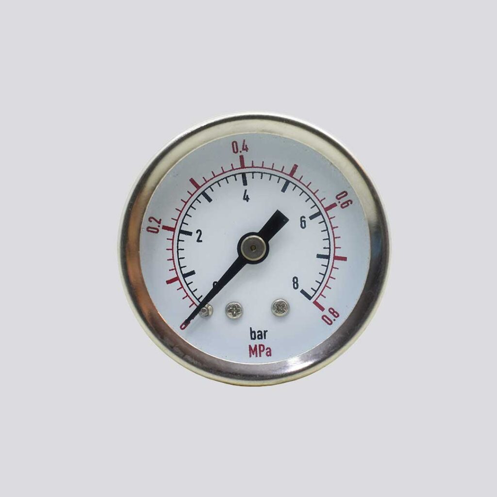 گیج-فشار-خشک-افقی-8-بار-صفحه-40-میلی‌متر