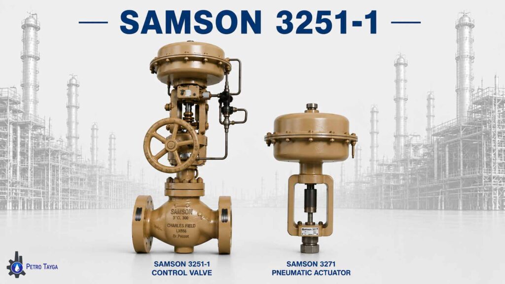 کنترل ولو SAMSON 3251 به همراه اکچویتور پنوماتیکی