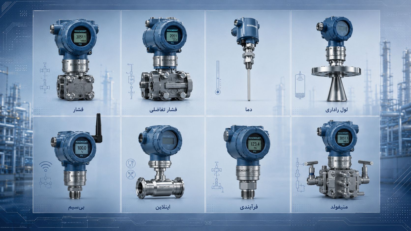 مدل های ترانسمیتر روزمونت