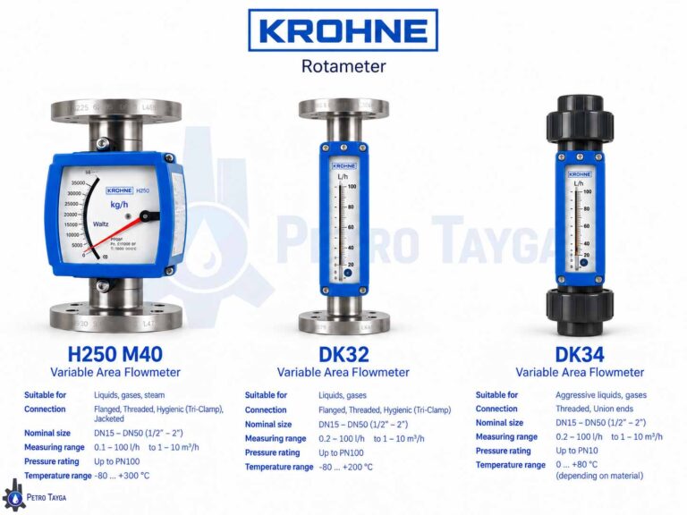 مقایسه-روتامتر-کرونه-H250-M40،-DK32-و-DK34-با-مشخصات-فنی